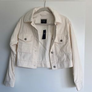 NWT Abercrombie & Fitch cropped cord jacket